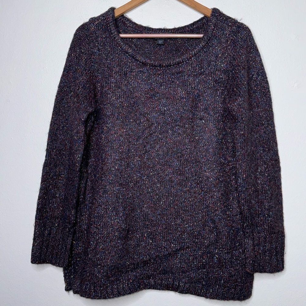 BOSTON PROPER Wool Blend Crew Neck Pull Over Knit Sweater Size Medium